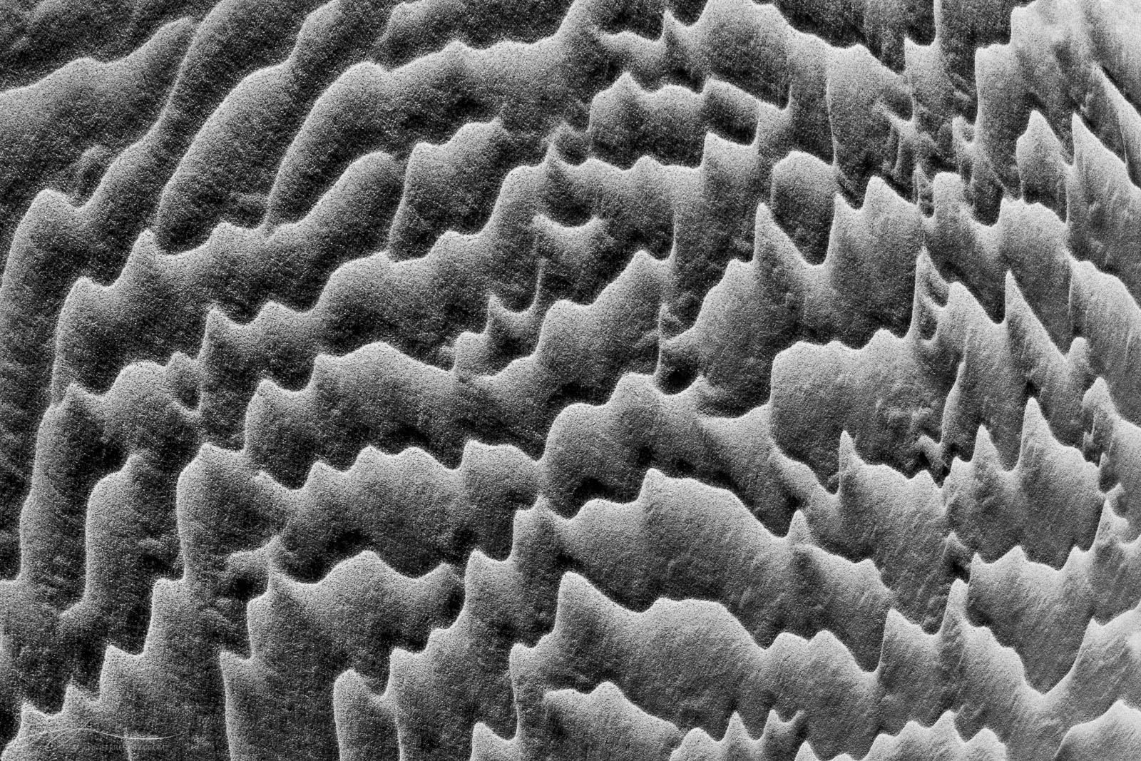 Optical Illusion Sand patterns appear to be dripping down, or (forming peaks?) in a crazy natural abstract illusion.